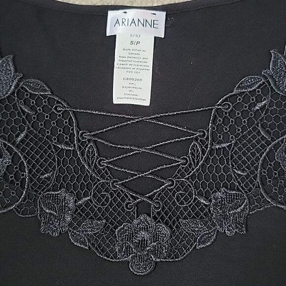 Arianne black lace edged tank - Picture 8 of 8